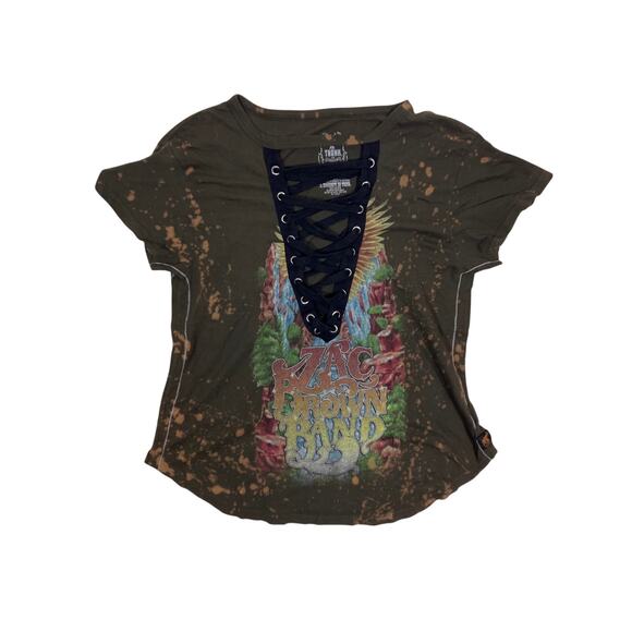 Trunk LTD Zac Brown Band Country Music Size Medium Shirt Distressed USA Western - Picture 1 of 5